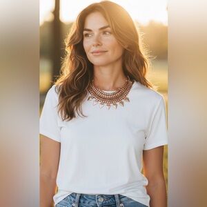 🌟 Metallic Gold Statement Bib Necklace 🌟